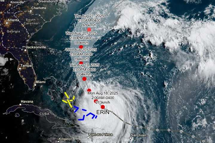 Hurricane Erin to cause riptides, big waves