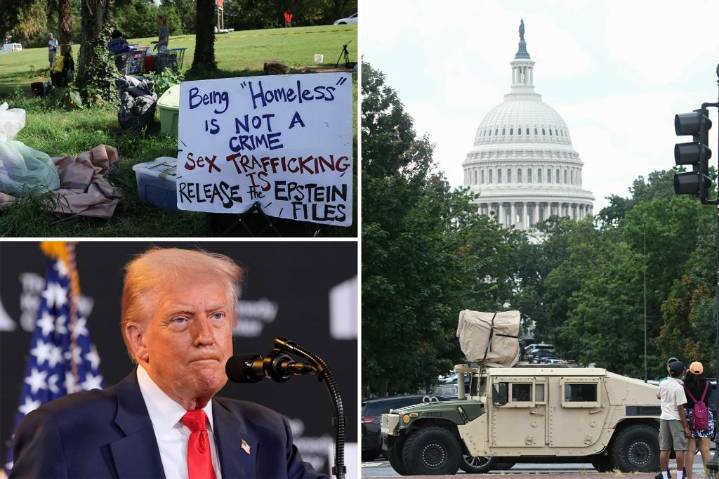 DC protesters clash with cops over local checkpoint after Trump's federal takeover