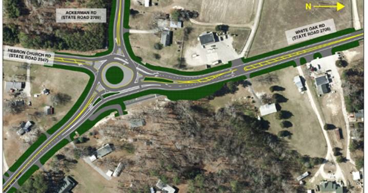 Garner's White Oak Road roundabout partially reopens after months of construction :: WRAL.com