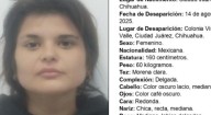 Buscan a Vanessa Loya; desapareció en Vistas del Valle