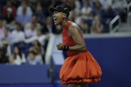 Everything Comes Up Roses for Naomi Osaka in Sparkly Red Look for US Open Win