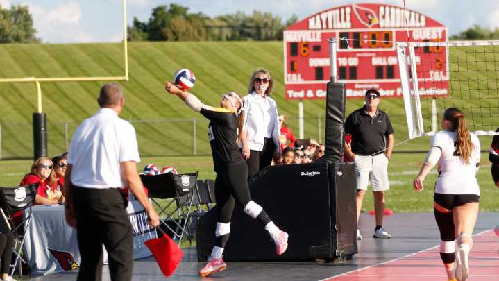 Mayville hosts outdoor volleyball matches, The Battle of the Marsh