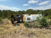 Multiple injuries after school bus carrying over 40 kids crashes on 1st day of school