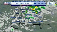 Labor Day spotty storms, locally heavy downpours