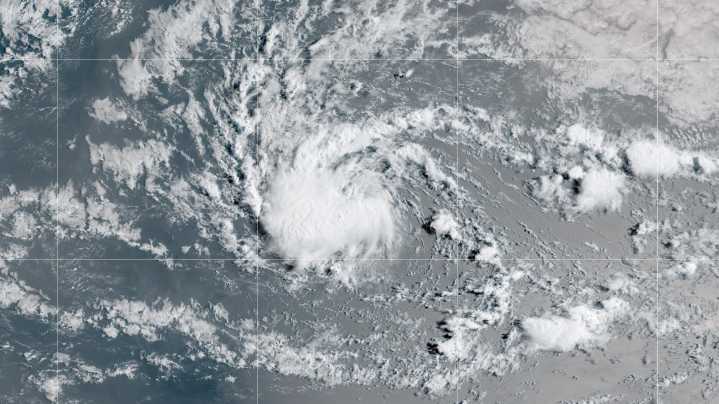 New system in Gulf as Tropical Storm Erin moves west…