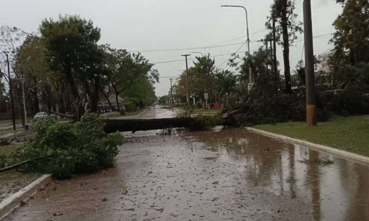 Una fuerte tormenta en Riacho He Hé causó caída de postes y cables, afectando a más de 20 viviendas