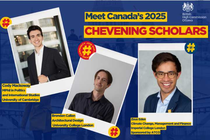Canadian winners of Chevening Scholarship announced