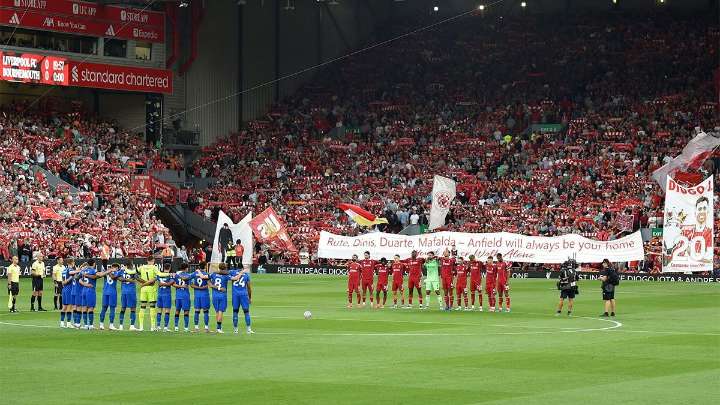 Video: el emotivo homenaje que le hizo Liverpool a Diogo Jota en el inicio de la Premier League