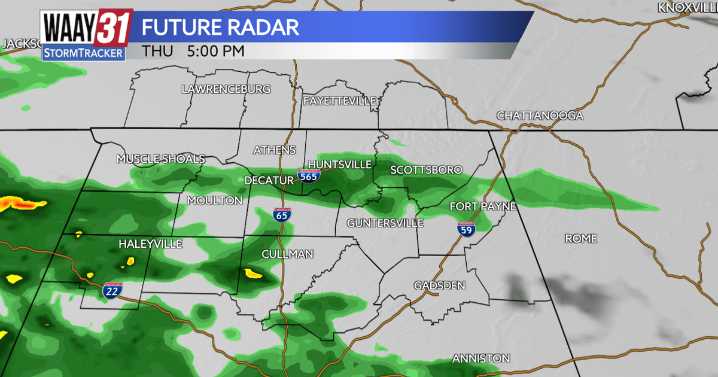 A few showers possible Thursday