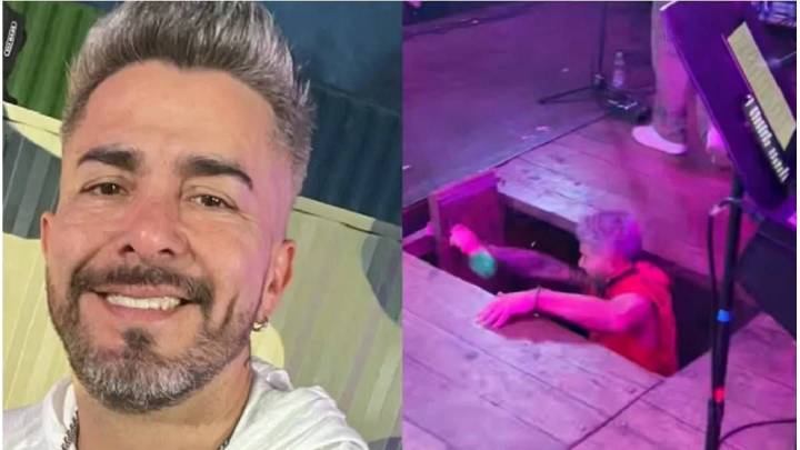 El video del dramático accidente del cantante de Dale Q' Va: cedió el escenario y cayó al vacío