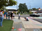 DOT repaints Pulse crosswalk for a second time. FHP and OPD watching site