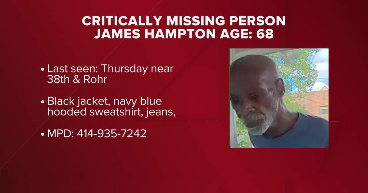 Milwaukee police searching for critically missing 68