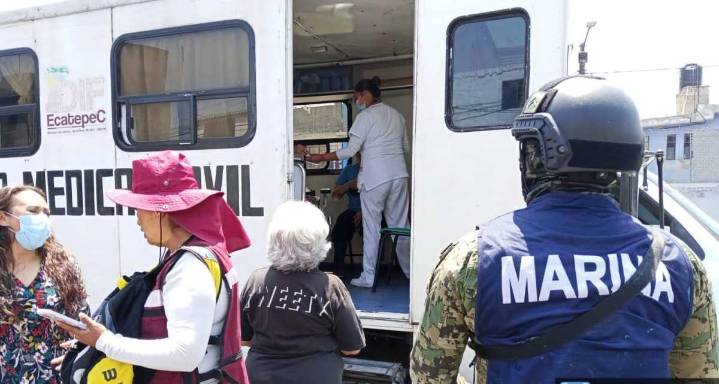 Aplican Plan Marina ante afectación por lluvia en colonias de Ecatepec