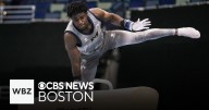 Gymnast Frederick Richard changes uniform to make statement