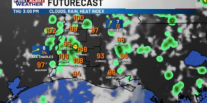 First Alert Forecast: Daily chance of scattered showers will continue through the upcoming weekend