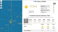 Semana absolutamente primaveral: 17,5° a las 10 horas de este martes en Río Cuarto