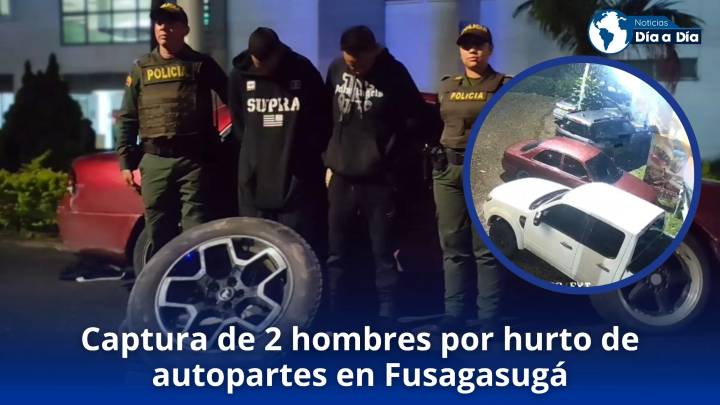 Captura de 2 hombres por hurto de autopartes en Fusagasugá