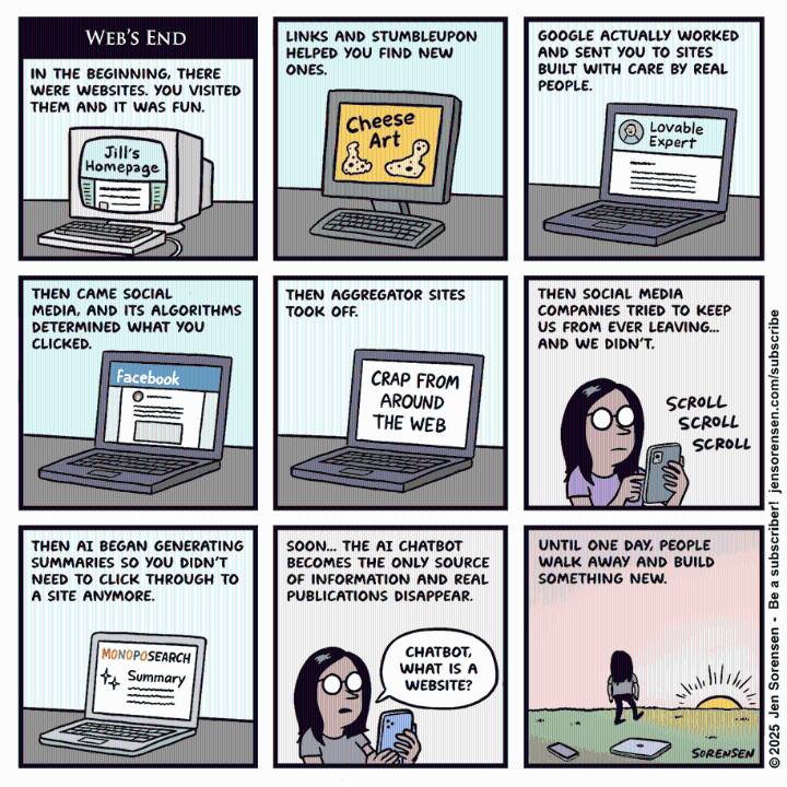 Cartoon: Web's end