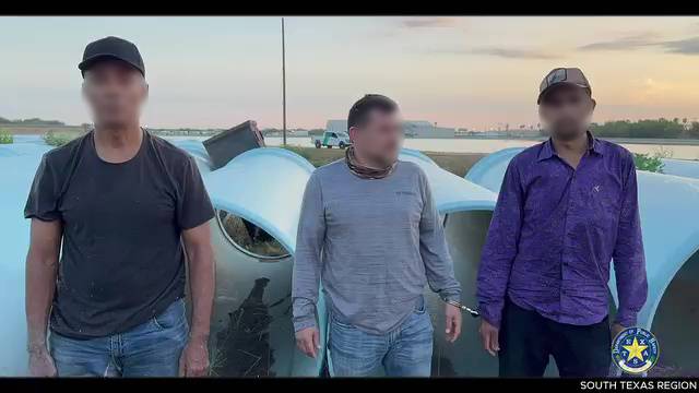 3 men illegally in U.S. found hiding in irrigation pipes by border wall in McAllen