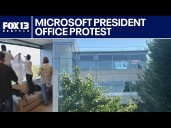 7 protesters arrested at Microsoft president's office