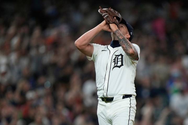 ‘Fighting tears,’ Alex Lange makes emotional return to Tigers bullpen after 15 long months