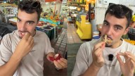 Influencer español probó frutas en la Galería Alameda en Cali: compartió su experiencia y se llevó una sorpresa