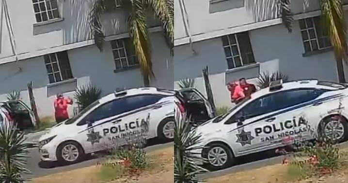 VIDEO ¬ Mujer se atraganta con un totopo, sale a pedir ayuda y policía de NL la salva