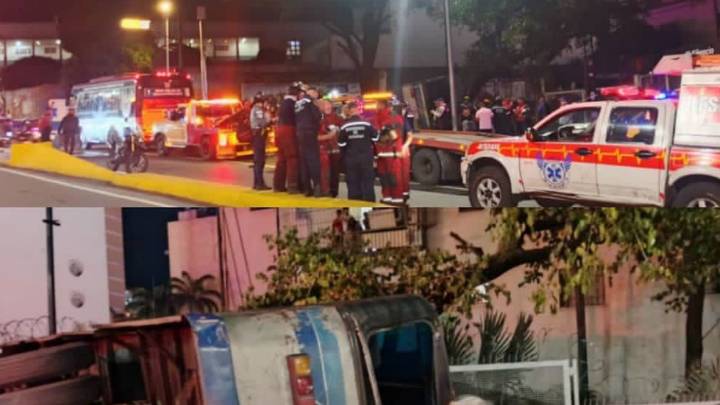 Unos 30 heridos tras el vuelco de un autobús en El Calvario, Caracas
