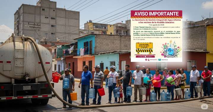 Corte de agua afectará a estas colonias de Iztacalco hasta el 12 de agosto por obras en CDMX