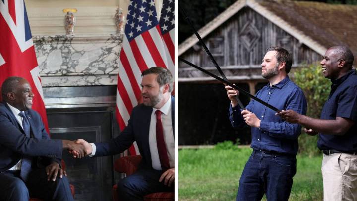 JD Vance warns Britain risks 'losing free speech' as he shares candid moment with David...