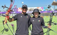 Mexicanos conquistan oro en equipos mixtos de tiro con arco en Panamericanos Junior