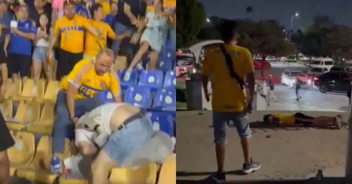 Video: Aficionados de Tigres protagonizan violenta pelea tras derrota frente al América