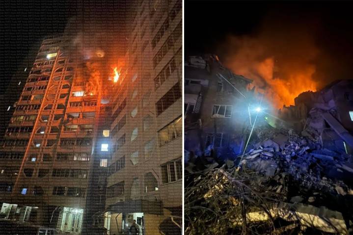 Russian ballistic missiles hit Kyiv in large
