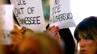 See photos of ICE protest at Rutherford County meeting with sheriff