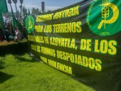 “¡La lucha sigue!”: UNTA protesta en Pachuca en medio de pleito por tierras en El Velillo