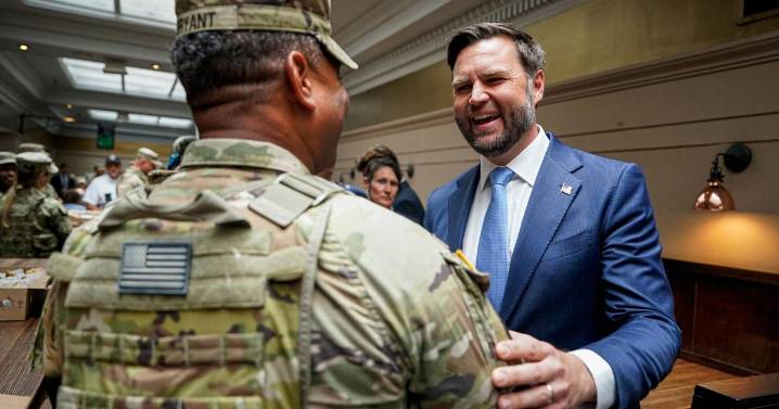 JD Vance and Pete Hegseth visit National Guard troops amid DC protests over Trump's crackdown
