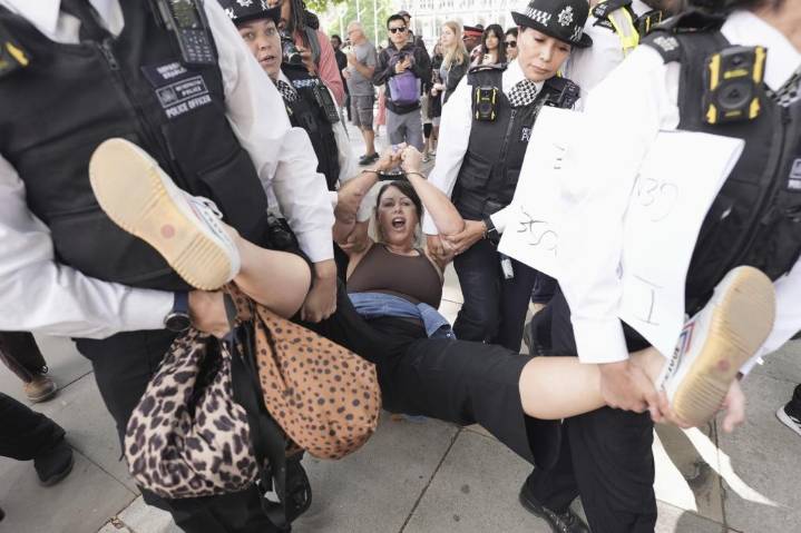 London police arrest hundreds at pro-Palestinian protests