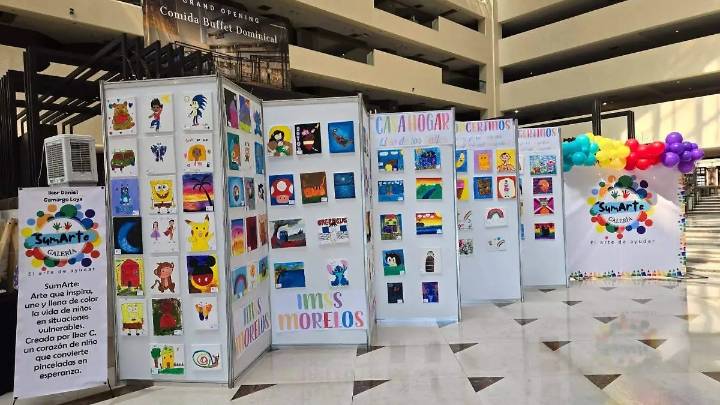 Presentan exposición de pintura infantil en el Congreso del Colegio de Pediatría de Chihuahua