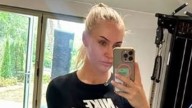 Glamorous golf star Charley Hull shows off injured foot in protective 'moon boot' after freak car park injury