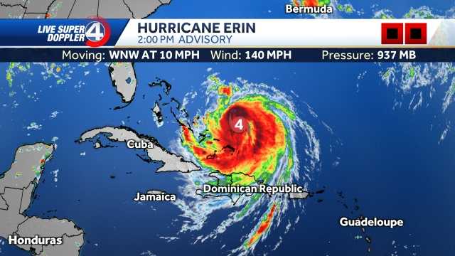 Hurricane Erin impacts begin along coast: Here's the latest track and timing of impacts