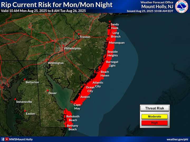 Tropical Storm Fernand moving far out to sea, but dangerous rip currents persist at Jersey Shore