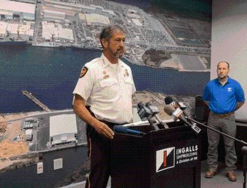 One dead, suspect in custody in Ingalls Shipbuilding shooting