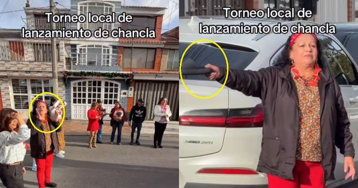 “Pero tienen que estar enojadas, si no no funciona”: se viraliza torneo público de lanzamiento de chanclas entre madres