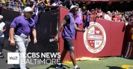 Baltimore Ravens QB Lamar Jackson returns to practice after having foot stepped on
