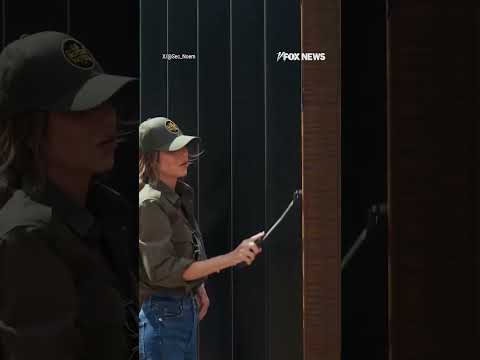 TOO HOT TO HANDLE: Noem paints section of southern border wall black #shorts #trump #news #usa #us