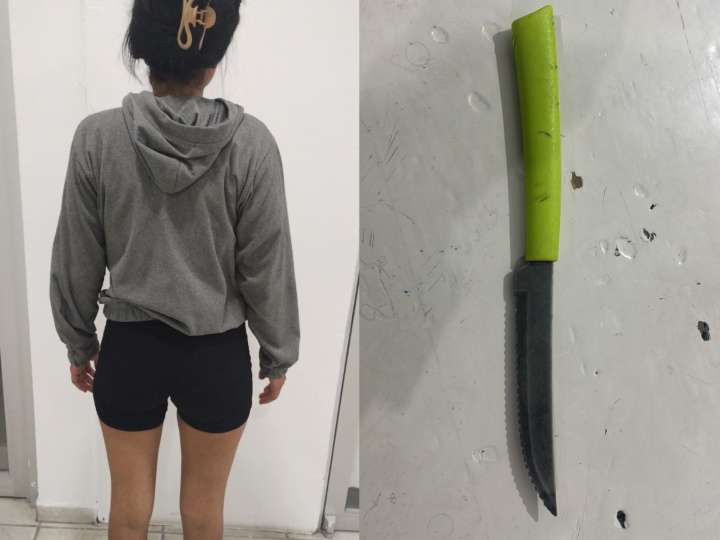 Capturan a Lupita por querer matar a su madre con un cuchillo en Aguascalientes