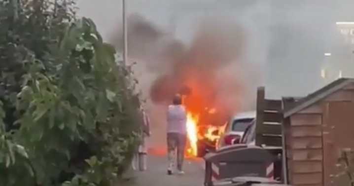 Car torched on Aberdeen street as cops launch investigation