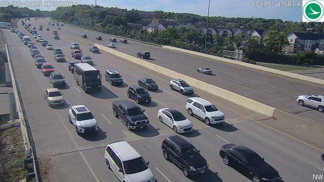 Portion of I-275 closed following crash in Springdale
