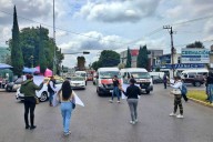 Bloquean la avenida Madero de Pachuca en manifestación contra el IMSS