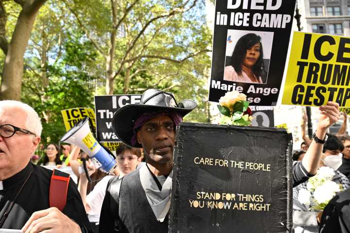PHOTOS: Protesters gather to denounce federal agents at 26 Federal Plaza